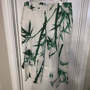 Bamboo linen cropped pants